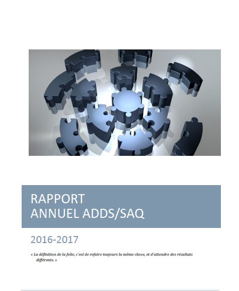 Rapport annuel ADDS/SAQ