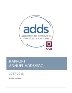 ADDS/SAQ rapport annuel 2017-2018